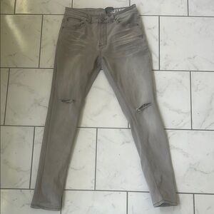 Serenede Gray Distressed Men Jeans
